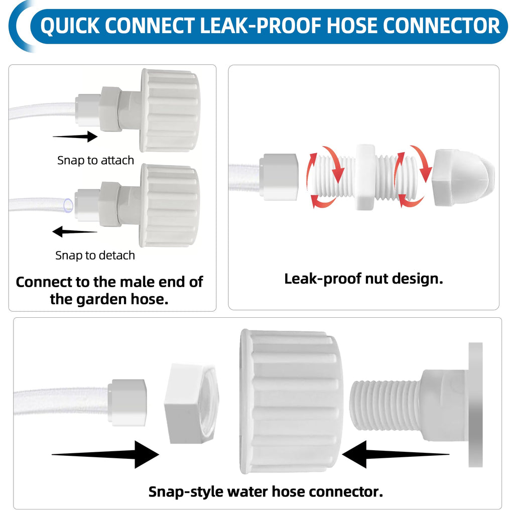 Calvana Pool Slide Water Sprayer Kit 2 Water Spray Nozzles and 1 Water Hose Connector - Elevate Your Splash Experience with Customizable Fun