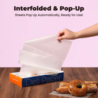 Fit Meal Prep [500 Pack] 12 x 10.75" Wax Paper Sheets for Food, Interfolded Precut Deli Pop Up Grease-Proof Sandwich Paper Wraps, Waterproof for Lunch, Food Basket, Microwave Cover, BBQ