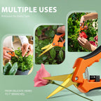 DECERK® Bypass Pruning Shears & Garden Snips for Cutting Stems & Branches