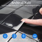 Premium 9 Pocket Card Binder for 540 Cards, Fabmaker PU Cover Trading Card Binder, Sturdy Card Collection Album, Sleek Card Holder Folders for Game Cards & Sports Cards, Red