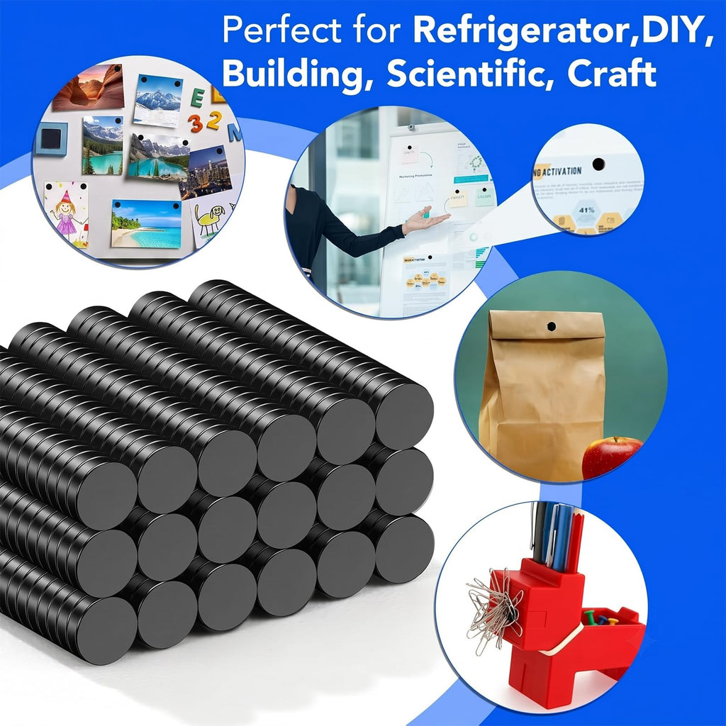TRYMAG Small Neodymium Magnets, 280Pcs Black