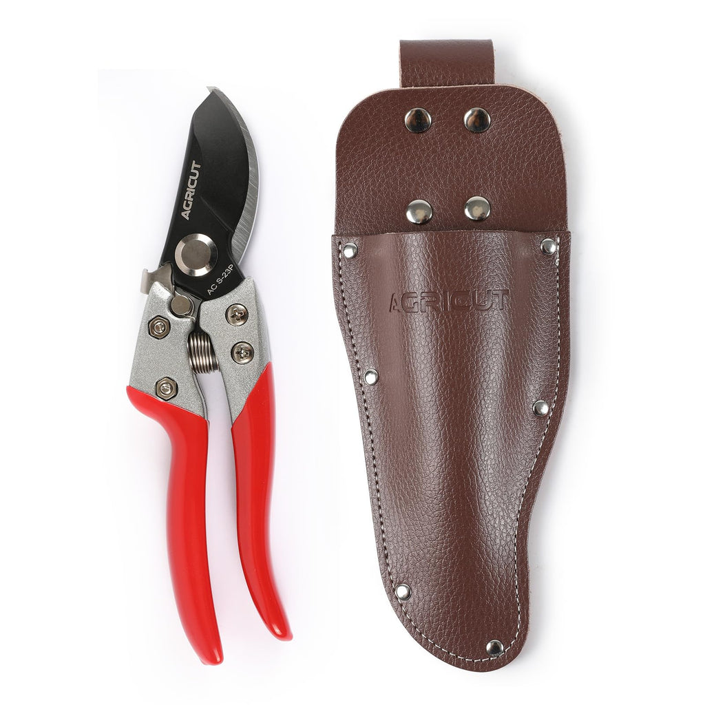AGRICUT Hand Pruners with Sheath, Gardening Shears Scissors with Sheath