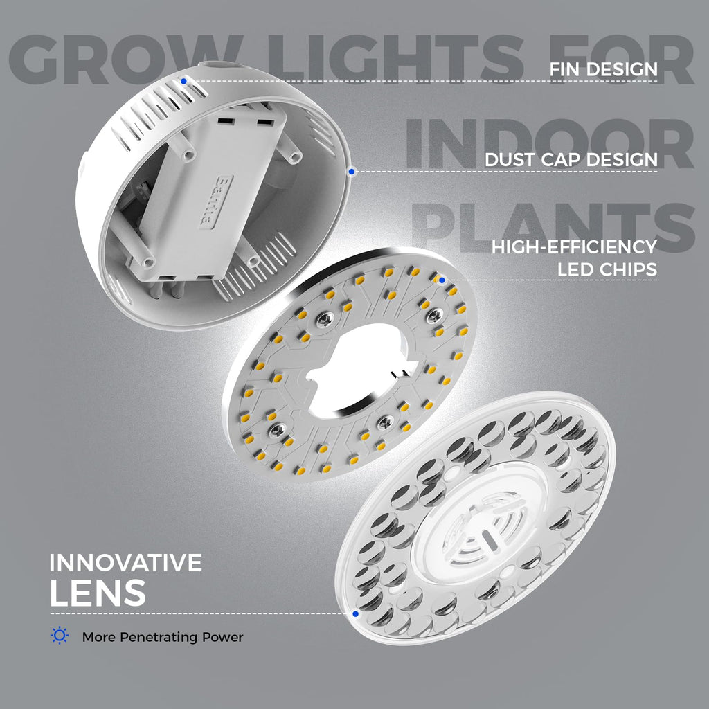 Barrina Orbgrow OG09 Puck Grow Light, 18W(2 x 9W), 5000K, 2 Packs, White