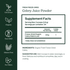 Eclectic Herb - Organic Celery Juice Powder | Nutritional Supplement | Hydration + Wellness Support, Vitamins + Minerals | Freeze Dried, USDA Organic, Non-GMO, Vegan, Gluten Free (3.2 oz | 90 g)