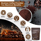 Mushroom Coffee, Instant Mushroom Coffee with Cordyceps, Reishi, King Trumpet, Shiitake, Turkey Tail, Lions Mane for Energy, Focus, Positive Mood & Immune Support (30 Servings)-2Pcs