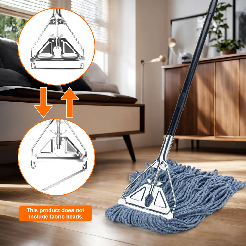 KeFanta 60" Metal Mop Handle Commercial Heavy Duty,Industrial Mop Stick