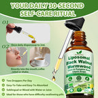 Wormwood Black Walnut Clove Cleanse Drops for Human, 15-in-1 Triple-Action Gut Detox & Digestive Wellness Organic Liquid Tincture w. Soursop PAU DArco Oil of Oregano, Elimination Detox Cleanse