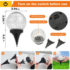 MLKNK Solar Globe Lights Outdoor Waterproof-Solar Balls-Solar Garden Lights-Orbs for Outside 6 Pack Cracked Glass Ball for Lawn Patio Yard Backyard Decorations