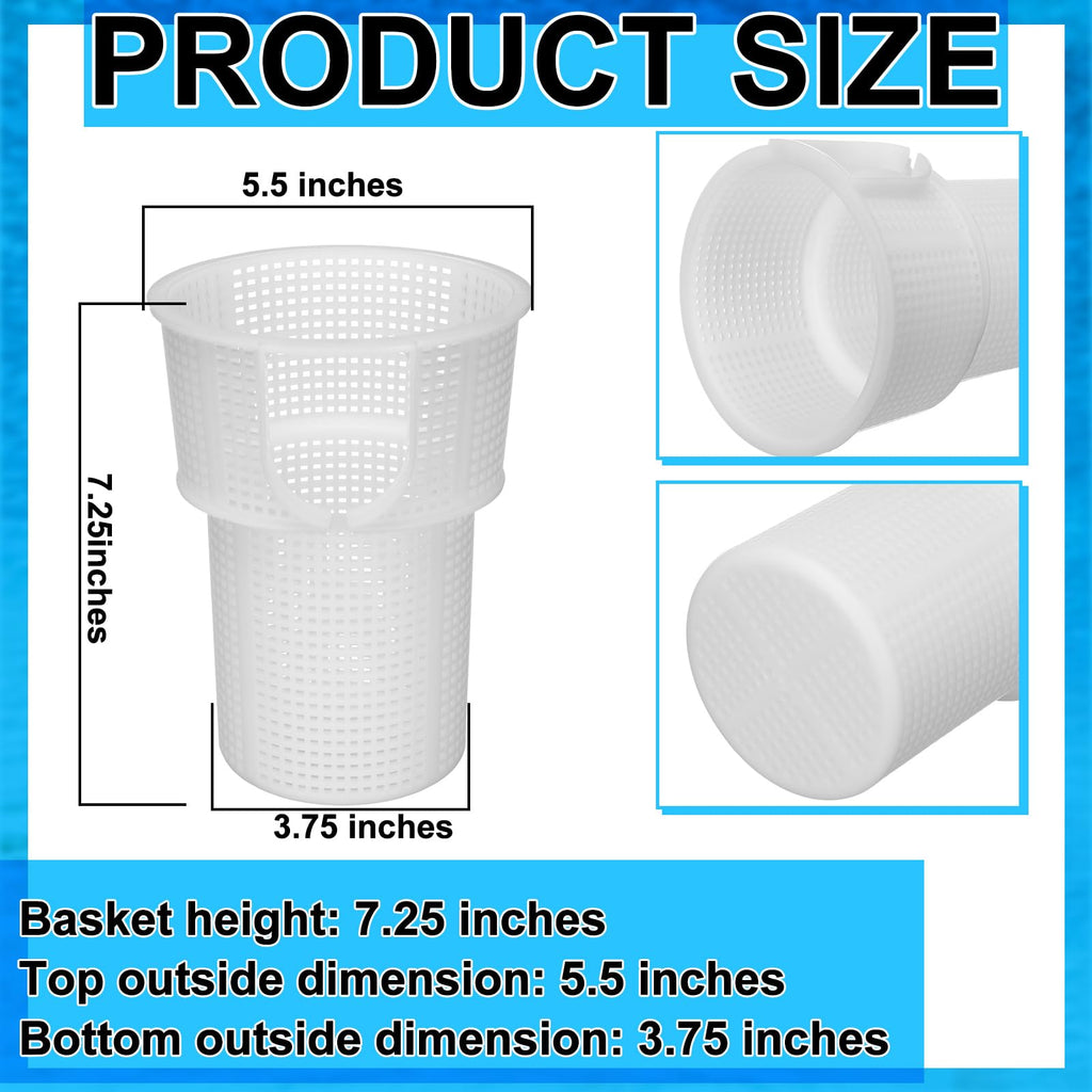 LemonRoad 1 Pcs Pool Pump Basket Replacement Compatible with Superflo Vs Pool Pump Pentair Filter, Skimmer Strainer Basket-Remove Leaves and Debris (White)