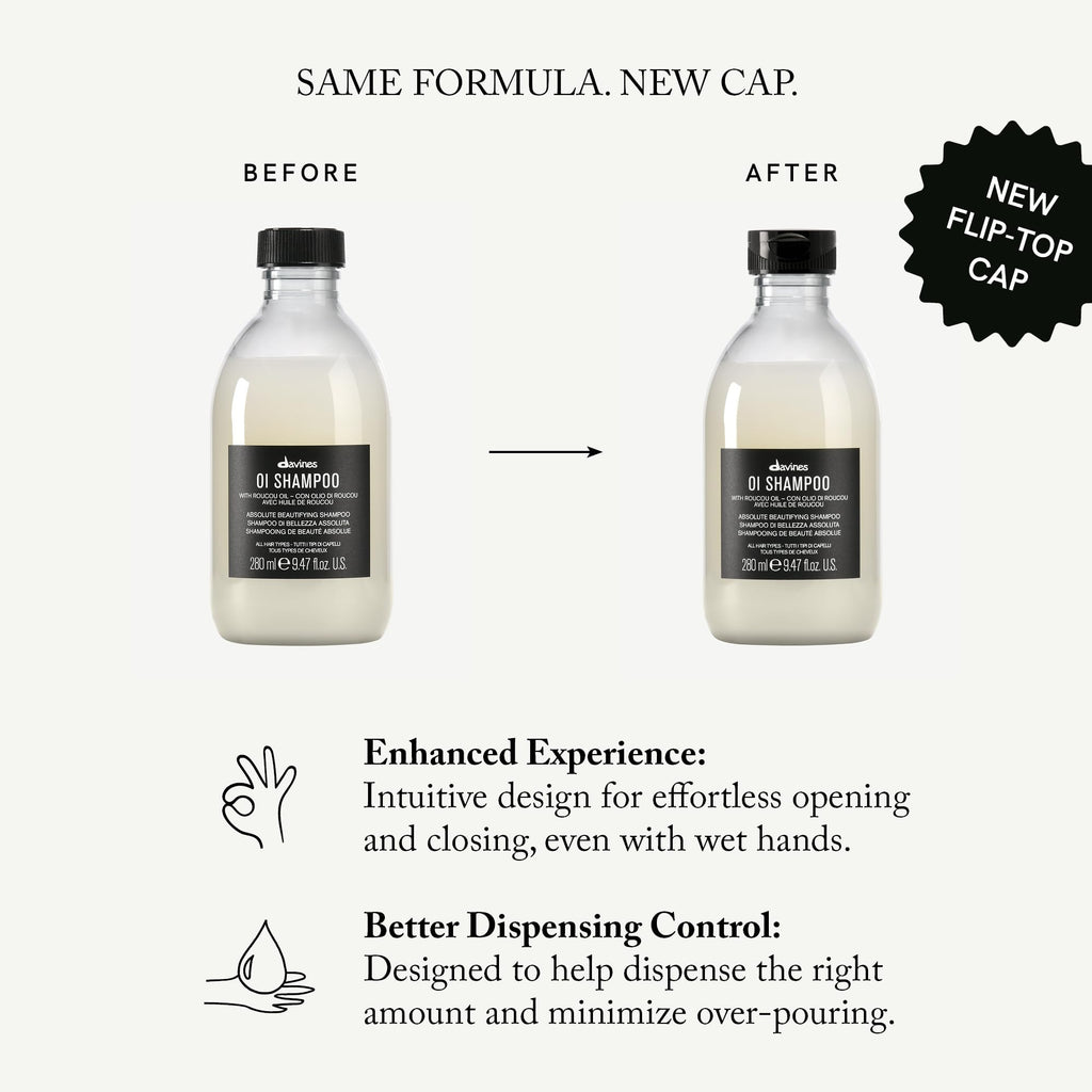 Davines OI Shampoo Daily Hair Softening & Hydrating, For All Hair Types