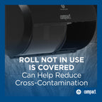 Georgia-Pacific Compact 2-Roll Side-by-Side Coreless High-Capacity Toilet Paper Dispenser by GP PRO (Georgia-Pacific); Black; 56784A; 1 Dispenser