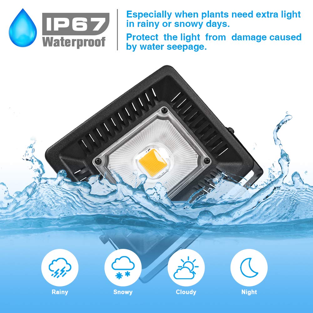 150W Waterproof Plant Light, Outdoor Grow Light, Sunlike Full Spectrum