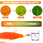 VOISEN 2 LBS Orange Indicating Silica Gel Desiccant Beads,Reusable Desiccant Industry Standard 3-5 mm,Desiccant for 3D Printer,Electronic,Clothes,Painting,Jewelry