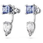 Swarovski Mesmera Earring Jackets, Blue and Clear Mixed-Cut Stones in a Rhodium Finished Setting, Part of the Swarovski Mesmera Collection