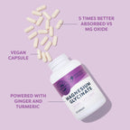 VIMERGY Magnesium Glycinate – Stress Support – Chelated to Avoid Tummy Upset*– Promotes Heart Health & Energy*– Kosher, Vegan Gluten-Free – 180 Caps