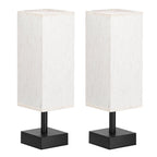 aooshine Beige Bedroom Table Lamp Set - Bedside Lamps for Nightstand Set of 2, Minimalist Lamps for Desk, Dorm, Kids Room, Bulb Not Included