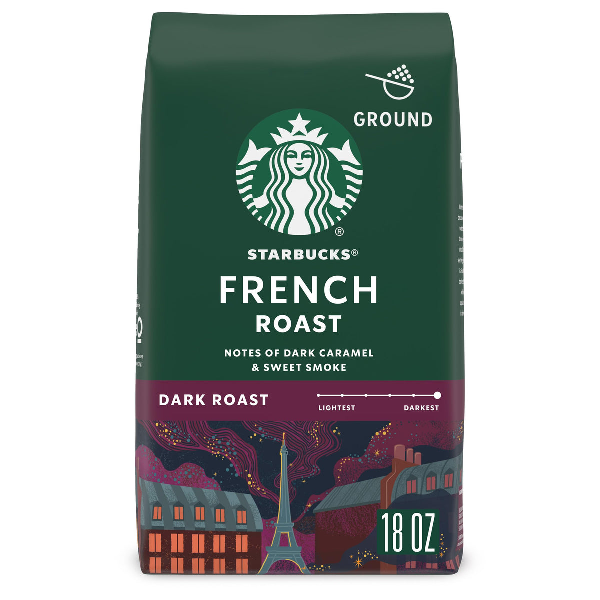 Starbucks Ground Coffee French Roast, 18 oz Bag