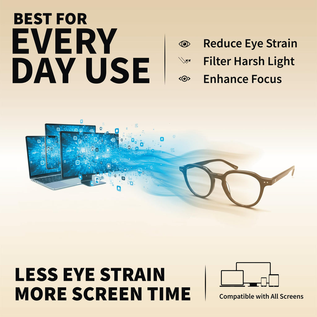 Xenvue Blue Light Blocking Glasses for Men and Women – Premium + Stylish Computer and Screen Eyewear, Reduce Eye Strain.