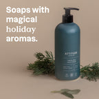 ATTITUDE Limited Edition Liquid Hand Soap, EWG Verified, Plant and Mineral-Based, Vegan Personal Care Products, Pine & Sage, 16 Fl Oz (Pack of 3)