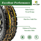 Parts Camp Replace Gorilla Cart Wheels 10" Flat-free Solid Tire and Wheel