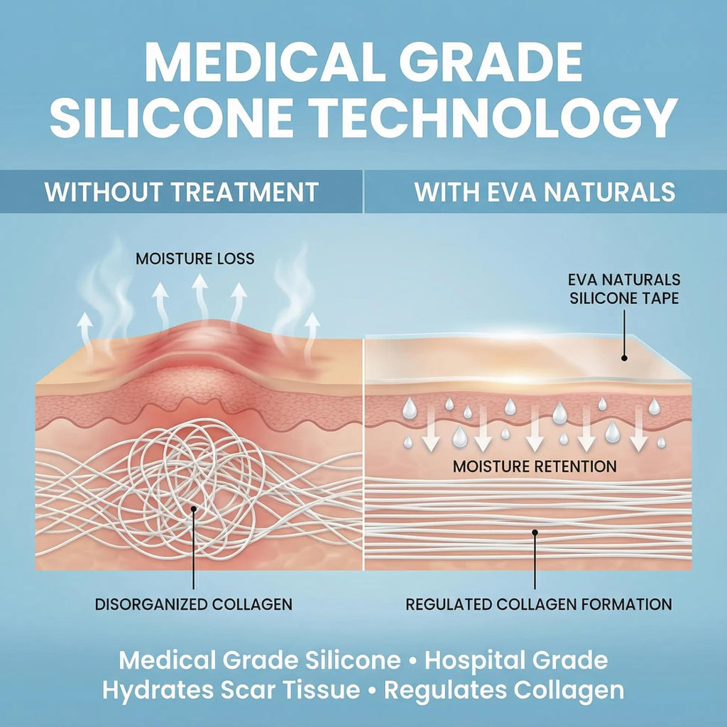 Medical Grade Silicone Scar Tape 1.6" x 120" – Reusable Sheets Roll for C Section, Keloid, Tummy Tuck & Surgical Scar Removal – Burn Scar Treatment Strips