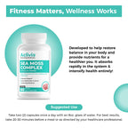 Aclivia - Organic Irish Sea Moss Capsules with Bladderwrack & Burdock Root - 102 Minerals Sea Moss Supplement - Thyroid Support, Immune Boost - Non-GMO (60 Count)