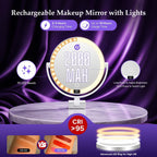 ELYYSORA 1X/30X Makeup Mirror with Lights, Rechargeable Magnifying Mirror