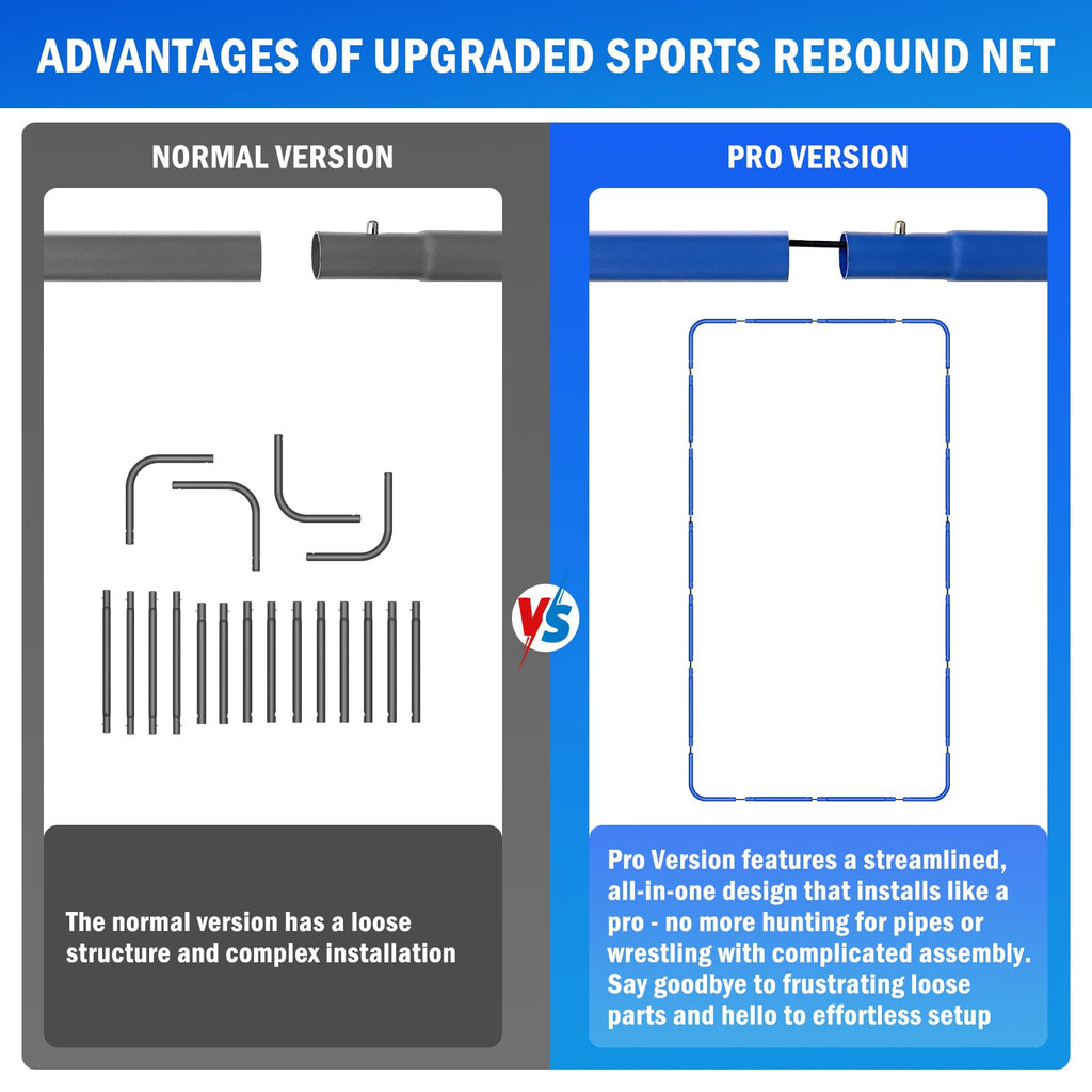 7x4FT Volleyball Rebounder Net Pro, Baseball Softball Rebound Pitch Back Net, Adjustable Angle Lacrosse Bounce Back Practice Equipment, Easy Quick Setup, Ideal for Outdoor and Backyard Training