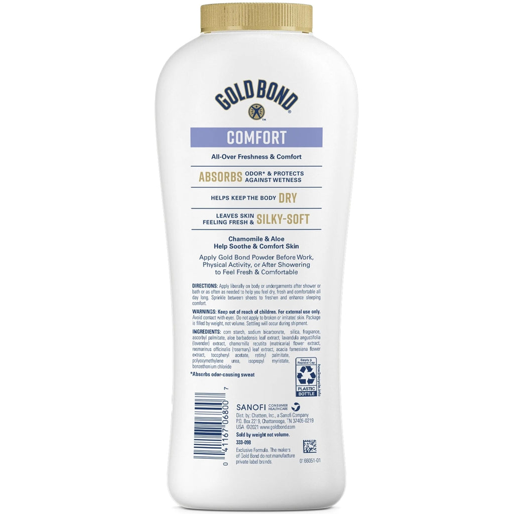 Gold Bond Ultimate Comfort Body Powder, Aloe & Chamomile 10-Ounce Bottles (Pack of 4)