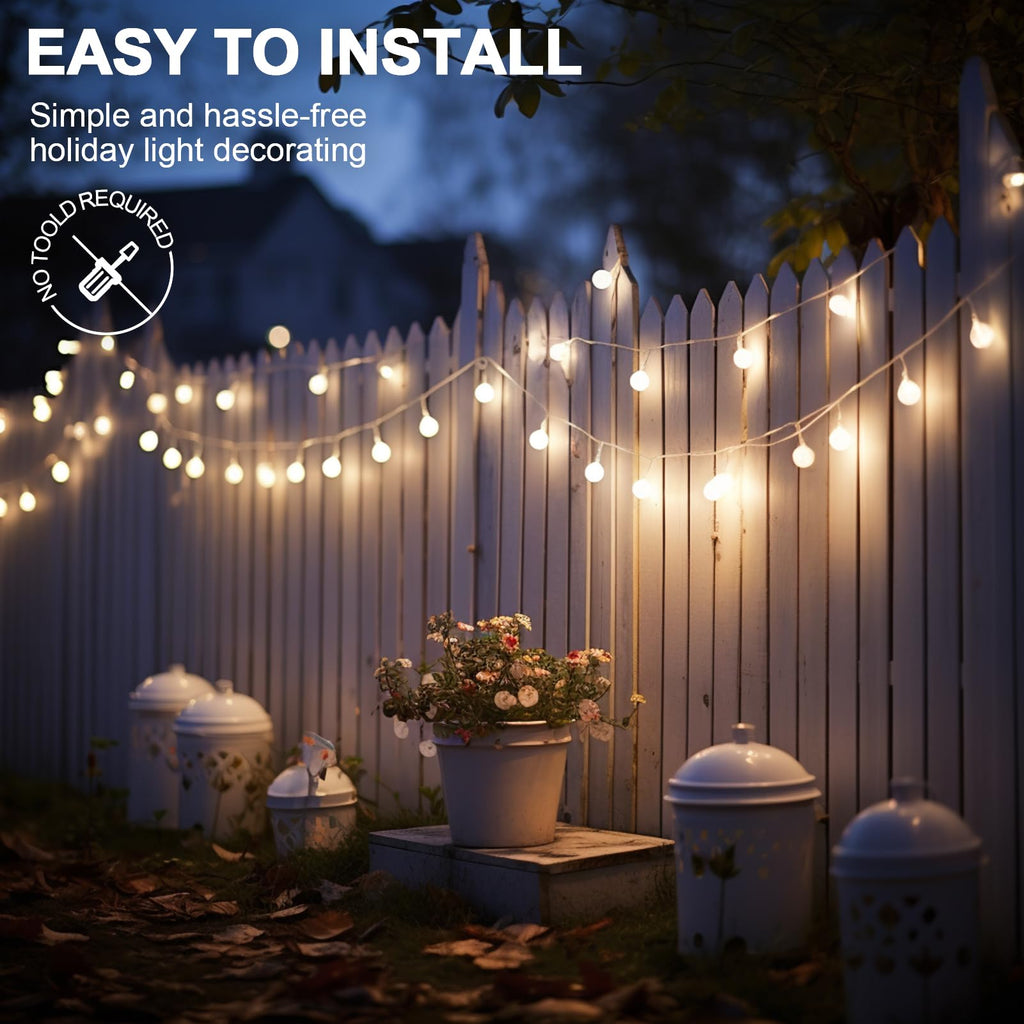 Hetyue Hooks for Outdoor String Lights Clips: 40Pcs Heavy Duty Light Hook