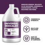 Active Element Universal Descaler - 1 Gallon - Commercial Grade Delimer for Dishwasher - Ice Machine Cleaner and Coffee Pot Descaler - Steam Tables - Hand Descaling