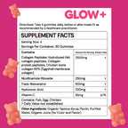 AIFBENK Jovi Glow+ NAD+ & Collagen Gummies, with Hydrolyzed Collagen Peptides, Resveratrol, Hyaluronic Acid & Vitamin C, Anti-Aging, Supports Skin, Hair & Nail Wellness, Daily Vitality Gummies