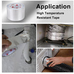 BOMEI PACK Aluminum Foil Tape,Heavy Duty Metal Foil Tape,High Temperature Silver Duct Tape,Perfect for Sealing & Patching,HVAC,Air Ducts,Insulation and Metal Repair (8 Inch)