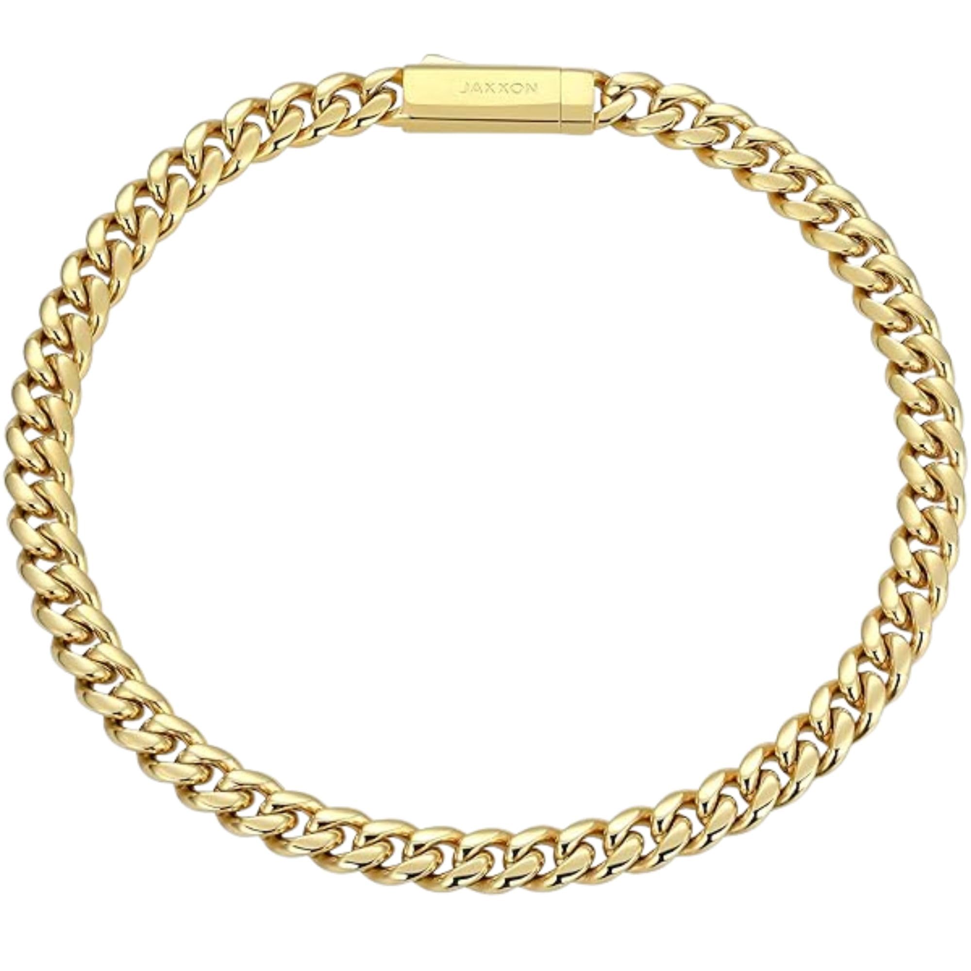 JAXXON Cuban Link Bracelet - 5mm - Gold 8"