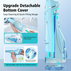 Leominor Water Dental Flosser Pick for Teeth, 300ML Portable Oral Irrigator Upgraded Tank Removable,IPX7 Waterproof, Rechargeable Travel Teeth Cleaner, Professional Electric Flossing Machine