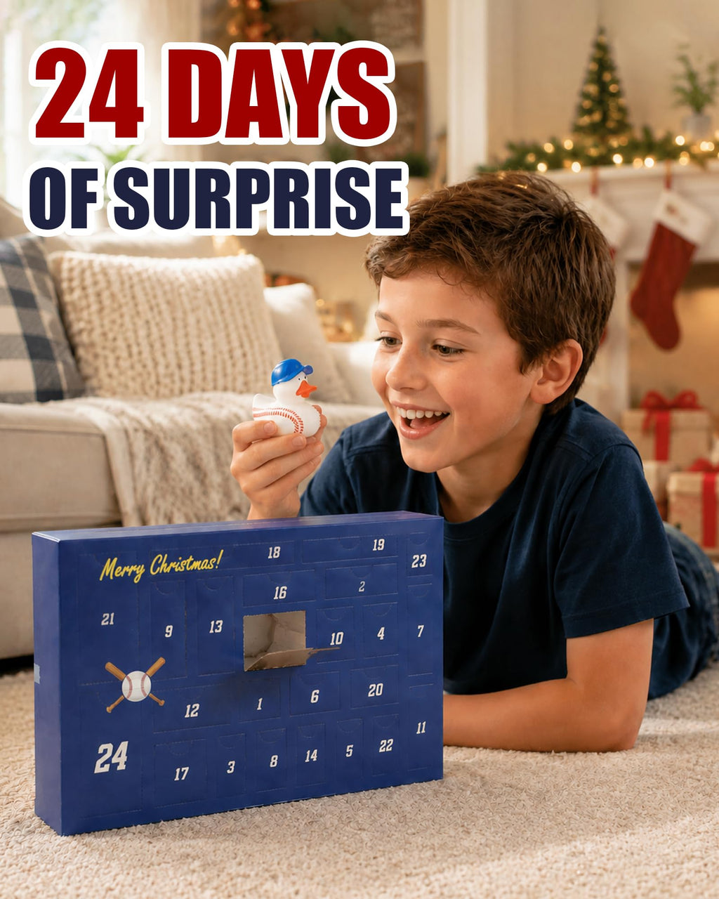 Baseball Advent Calendar 2026, 24pcs Sports Toys Gift Set for Kid
