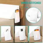 Vekkia King Bed Wedge Pillow for Headboard – High-Density Foam Fills Gaps (0-5.5") Between Mattress and Headboard, Wedge Pillow with Pockets for Phone & Remotes, Washable Cover (White)