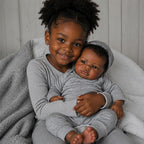 WOOROY Realistic Reborn Baby Dolls Black Boy, 20 Inch African American Newborn Boy Doll, Lifelike Weighted Soft Body, Christmas Birthday Gift for Kids Age 3 +