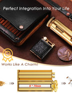 Vintage Za Roller, Za Wheel Roller, 2025 New Pure Copper Roller Machine, Solid Brass Roller, Use with 70 mm Papers, Elegant and Luxurious Roller for Men and Women