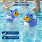 Housolution Solar Pool Chlorine Floater, Floating Chlorine Dispenser with Light, Fits 4x3in Tablets, Adjustable Release, Easy Opening & Anti-Sinking, Tablet Floater for Pool Hot Tub SPA, Duck
