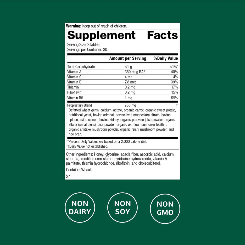 Standard Process Catalyn - General Well-Being Tablet to Aid Antioxidant Activity - Contains Vitamins A, B6 & D - Designed to Bridge Nutritional Gaps - Non-Dairy & Non-Soy - 90 Tablets (30 Servings)