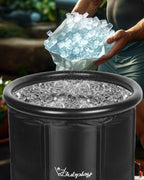 Bubplay Ice Bath Cold Plunge Tub with Cover for Indoor Outdoor for Recovery, Cold Water Therapy, Athletes & Adults -105 Gallons, Black, XL