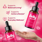 (2 Pack) Jelly Burn Drops - Official JellyBurn Oral Liquid Drops Advanced Premium Formula Maximum Strength, All Natural Ingredients Vitamins for Overall Health & Wellness, 2 Bottles for 2 Months