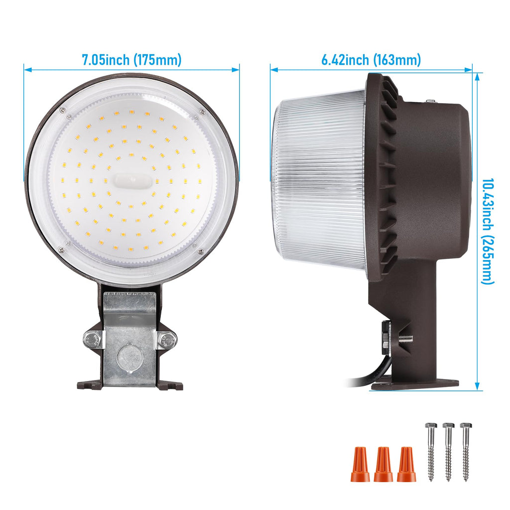 TORCHSTAR LED Barn Light Dusk to Dawn Area Lights Aluminum 5000K Bronze