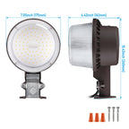 TORCHSTAR LED Barn Light Dusk to Dawn Area Lights Aluminum 5000K Bronze