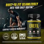 Erefil Capsules - Official Erefil Pills Advanced Premium Formula Support Maximum Strength, All Natural Ingredients Vitamins for Overall Health & Wellness Reviews, 60 Capsules for 1 Month