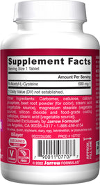 Jarrow Formulas N-A-C Sustain 600 mg, Dietary Supplement, NAC 600 mg, an Antioxidant Amino Acid Support for Liver Health, 60 Day Supply, 60 Tablets (Pack of 2)