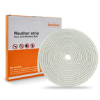 Bruiefpap 39.4FT Weather Stripping for Doors and Windows, Self-Adhesive Soundproofing Door Seal, Door Insulation for Sliding, Exterior, Frames and Front, 0.35'' Wide x 0.35'' Thick, White