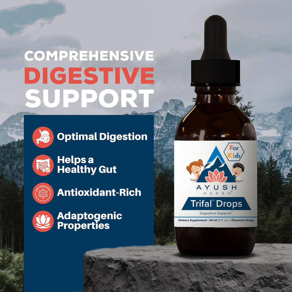 Ayush Herbs Trifal Drops, Children, 2 FL Oz Dropper Bottle (80 Servings)