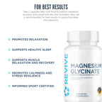 Revive MD Pure Magnesium Glycinate 200mg – High Absorption Supplement for Relaxation, Stress Relief, Sleep & Memory Support – Promotes Strong Bones, Healthy Nerve & Muscle Function (60 Servings)